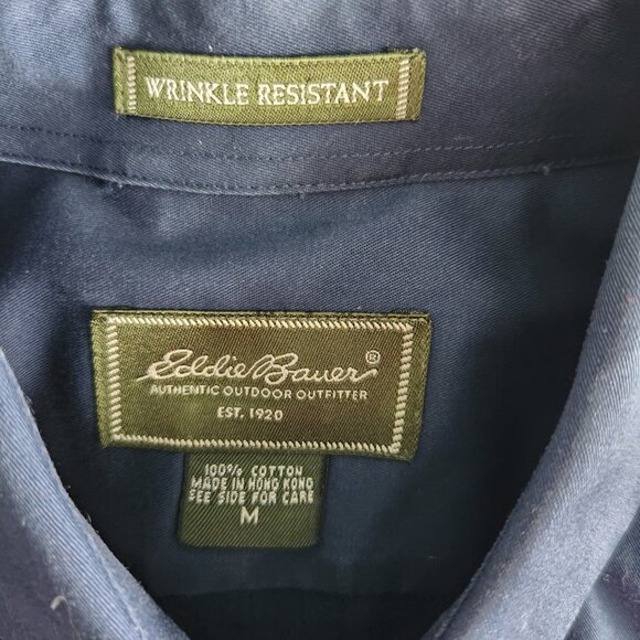 Eddie Bauer Shirt Men's Medium Long Sleeve Button Up Shirt Blue - Picture 3 of 7